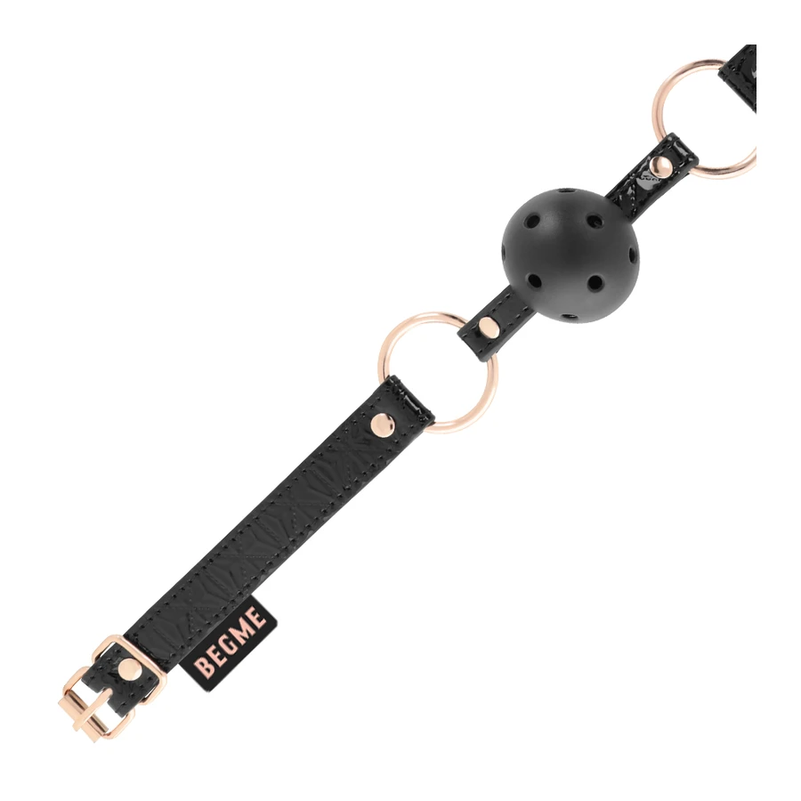 BEGME - BLACK EDITION BALL GAG CUIR VEGAN